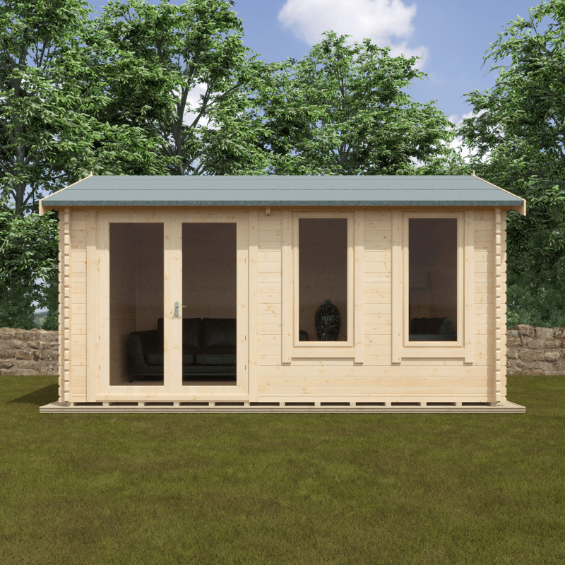 Woodlands Sherborne 44mm Garden Log Cabin – Premium Outdoor Office & Leisure Room