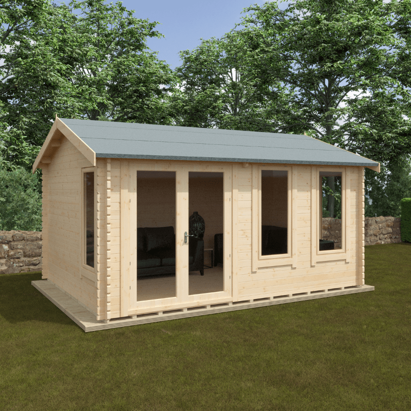 Woodlands Sherborne 44mm Garden Log Cabin – Premium Outdoor Office & Leisure Room
