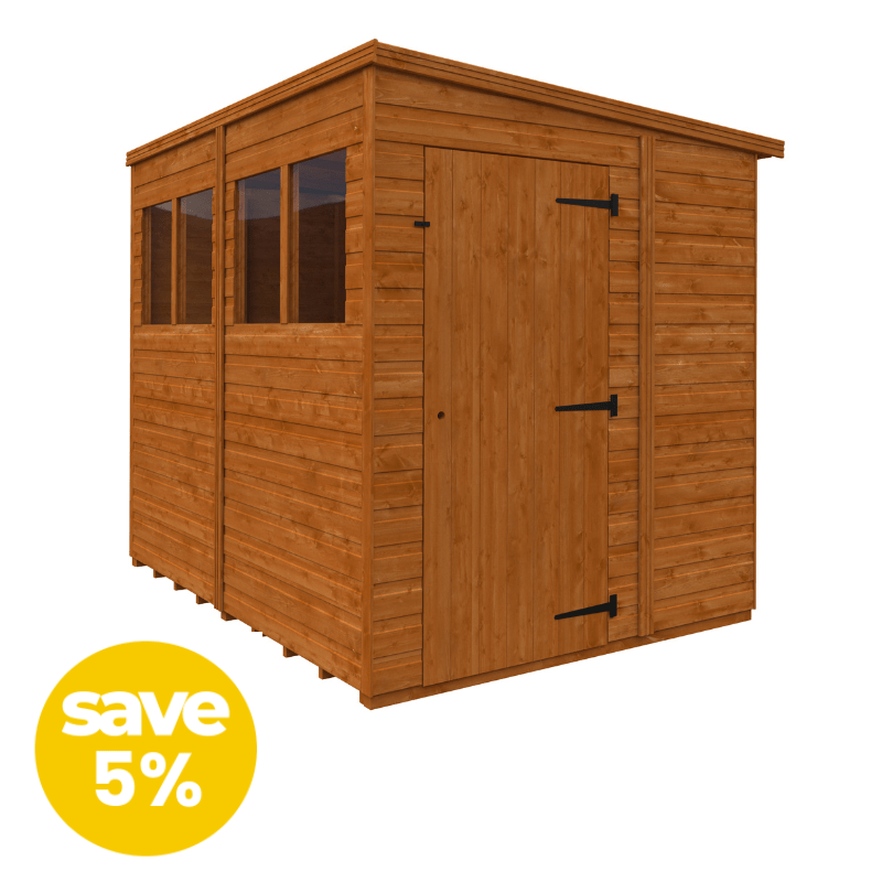 5% OFF SHEDS PENT WITH WINDOWS