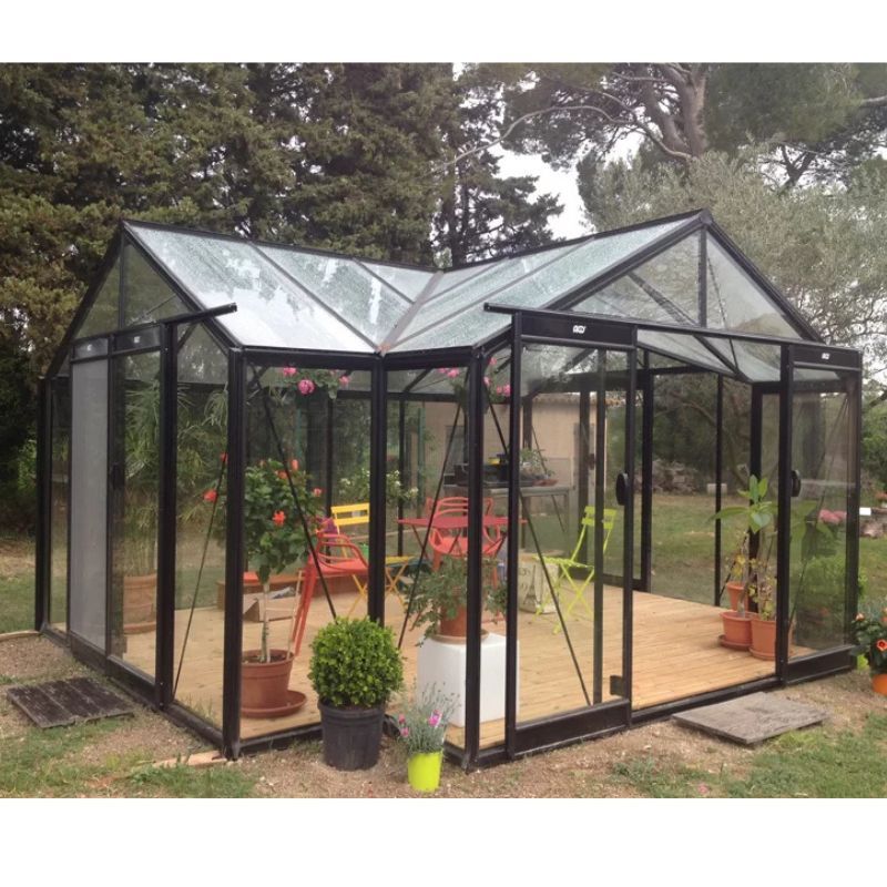ACD Premium Orangery Greenhouse Héléne – T Shape 15 x 12ft Aluminium Frame + Safety Glass