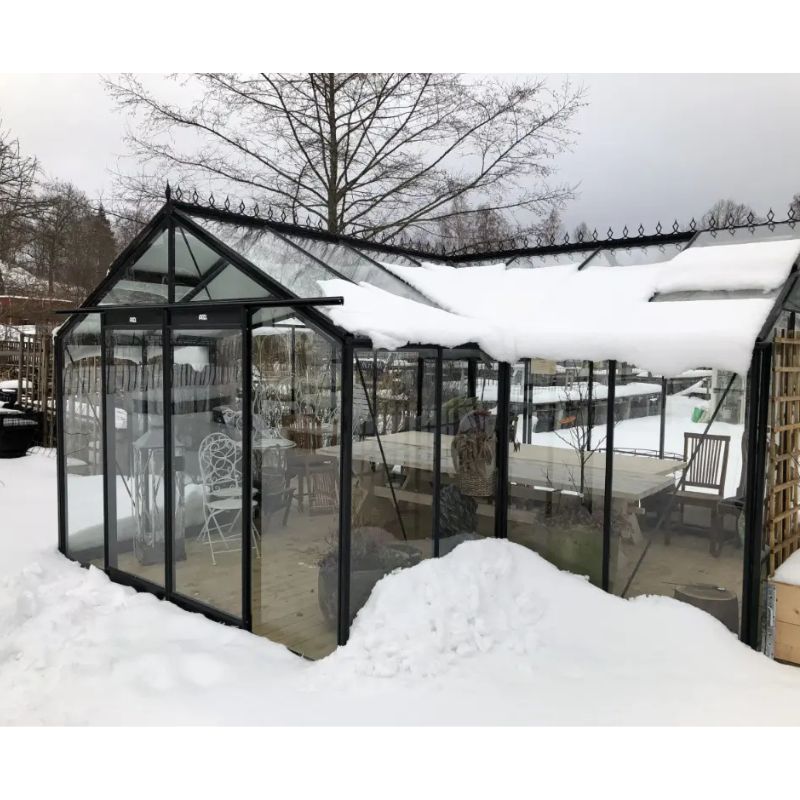 ACD Premium Orangery Greenhouse Héléne – T Shape 15 x 12ft Aluminium Frame + Safety Glass