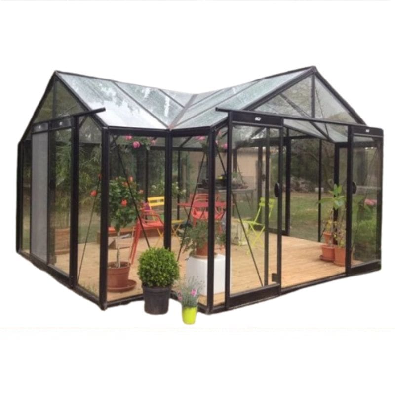 ACD Premium Orangery Greenhouse Héléne – T Shape 15 x 12ft Aluminium Frame + Safety Glass