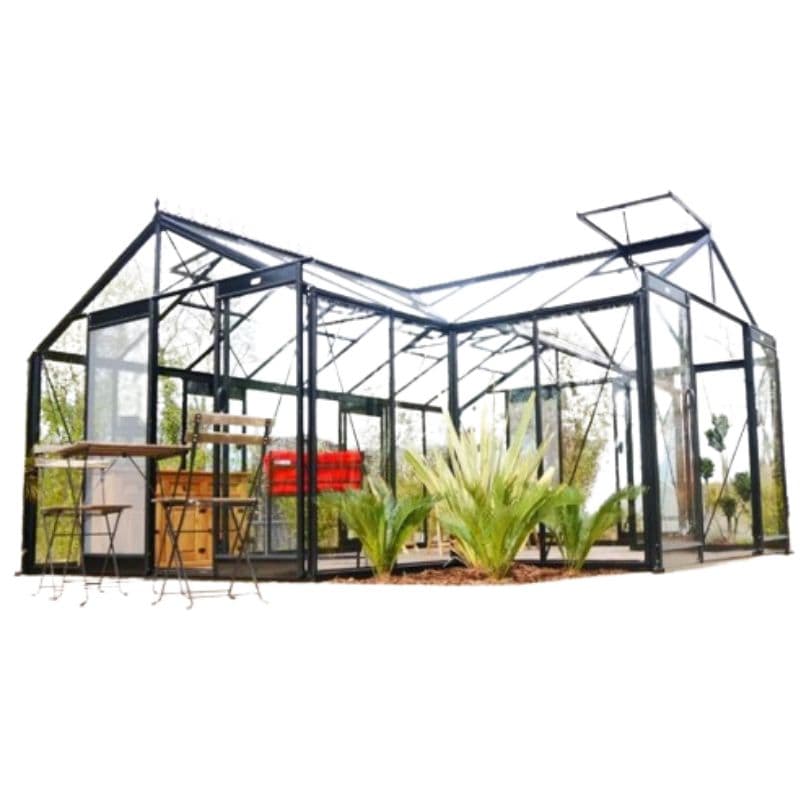 ACD Premium Orangery Greenhouse Sophie – T Shape – 20 x 15ft- Aluminium Frame + Safety Glass