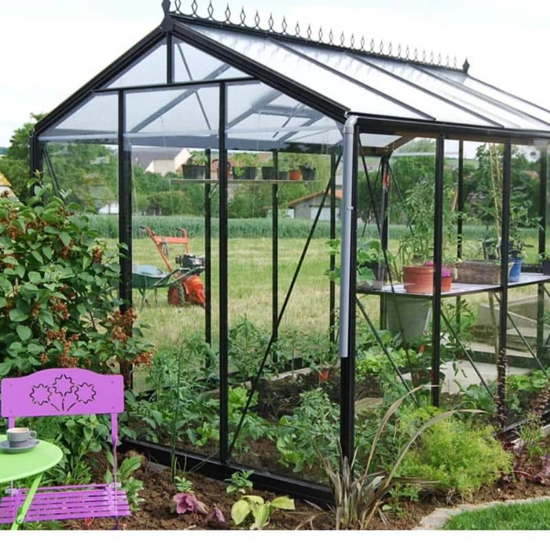 ACD Premium Straight Wall Aluminium Greenhouse Self-Supporting Foundation1