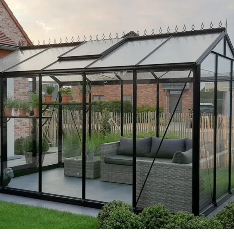 ACD Premium Straight Wall Aluminium Greenhouse Self-Supporting Foundation8