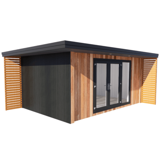 Deluxe Hideout Garden Room- Insulated SIP Flat Pack & Exterior Kit Premium Modular Outdoor Building