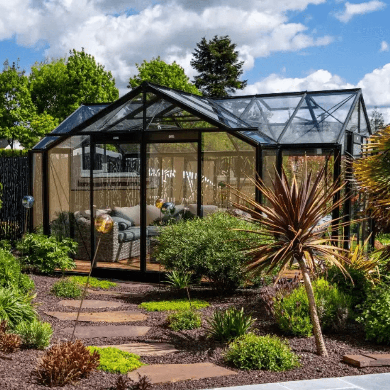 ACD Premium Greenhouse Orangery Living Room Héléne – T Shape – 15 x 12ft - Vendra Outdoors