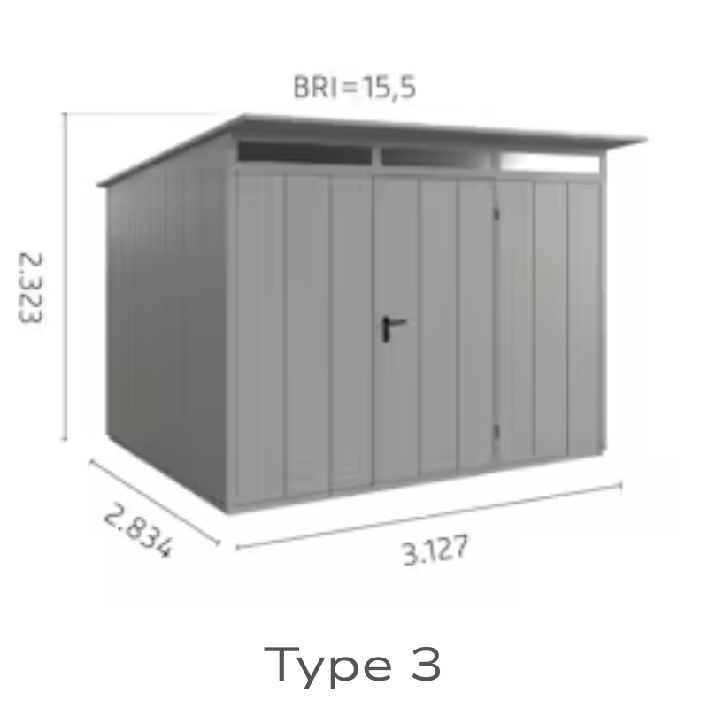 Hormann Berry Classic Style With Pent Roof – Premium Metal Shed