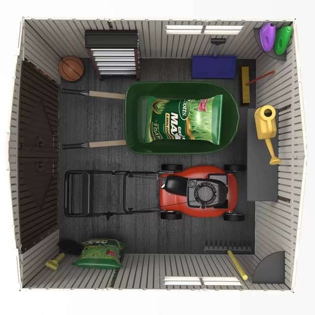 Lifetime 7 x 7 Plastic Garden Shed with 2 Windows