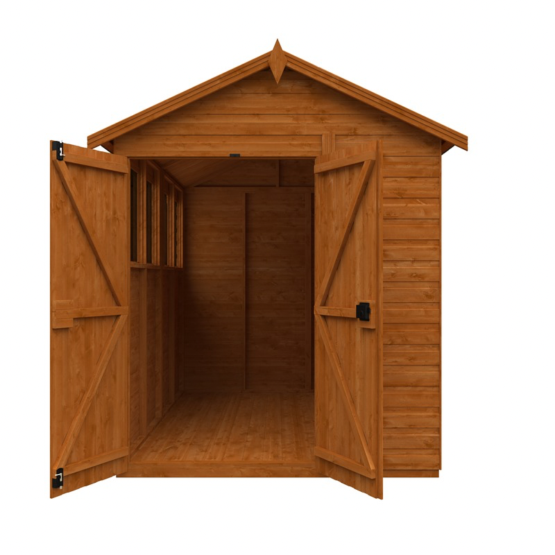 Woodlands Flex Pent Modular Garden Shed with Double Doors – Customisable Layout, Toughened Glass, 12mm Shiplap Cladding
