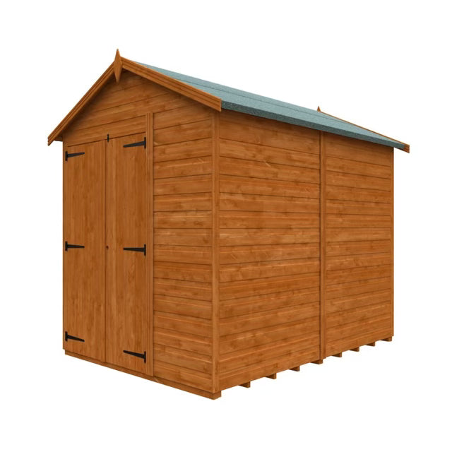 Woodlands Flex Pent Modular Garden Shed with Double Doors – Customisable Layout, Toughened Glass, 12mm Shiplap Cladding