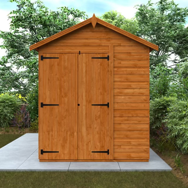 Woodlands Flex Pent Modular Garden Shed with Double Doors – Customisable Layout, Toughened Glass, 12mm Shiplap Cladding