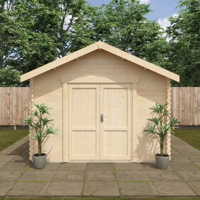 Woodlands Marlborough 28mm Log Cabin – UK Timber Garden Room for Hobby Space, Games room or Art Studio