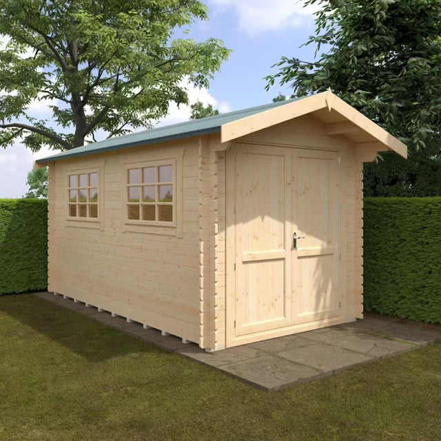 Woodlands Marlborough 28mm Log Cabin – UK Timber Garden Room for Hobby Space, Games room or Art Studio