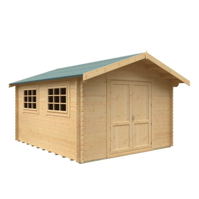 Woodlands Marlborough 28mm Log Cabin – UK Timber Garden Room for Hobby Space, Games room or Art Studio