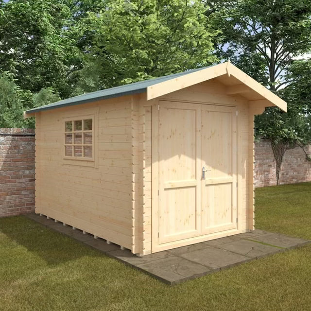 Woodlands Marlborough 28mm Log Cabin – UK Timber Garden Room for Hobby Space, Games room or Art Studio