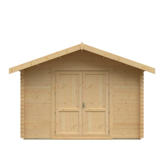 Woodlands Marlborough 28mm Log Cabin – UK Timber Garden Room for Hobby Space, Games room or Art Studio