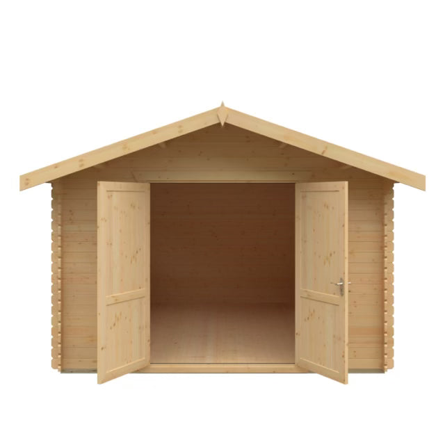 Woodlands Marlborough 28mm Log Cabin – UK Timber Garden Room for Hobby Space, Games room or Art Studio