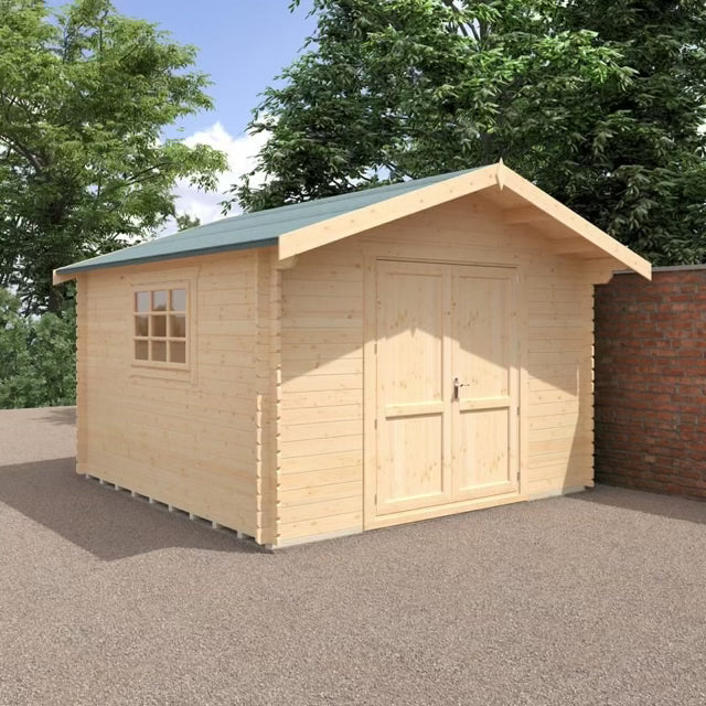 Woodlands Marlborough 28mm Log Cabin – UK Timber Garden Room for Hobby Space, Games room or Art Studio