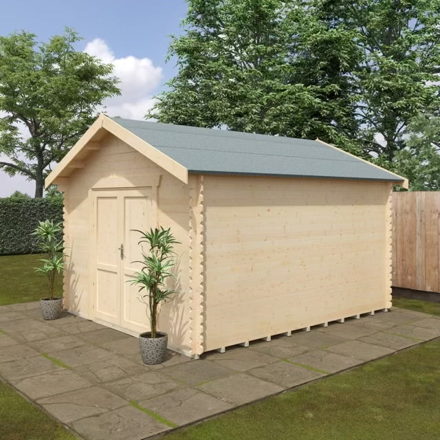 Woodlands Marlborough 28mm Log Cabin – UK Timber Garden Room for Hobby Space, Games room or Art Studio