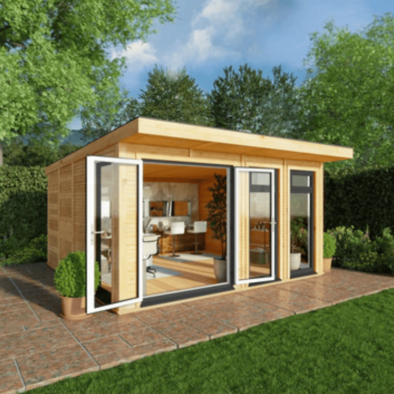 Mercia Edwinstowe 4x4m Insulated Garden Room with UPVC | Modern Home Office, Studio &Retreat