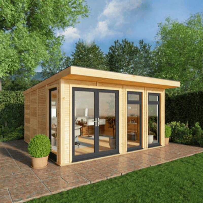 Mercia Edwinstowe 4x4m Insulated Garden Room with UPVC | Modern Home Office, Studio &Retreat