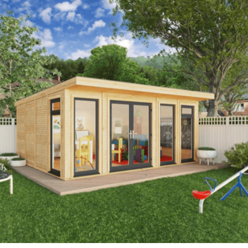 Mercia Edwinstowe 5x4m Insulated Garden Room with UPVC | Modern Home Office, Studio & Retreat.