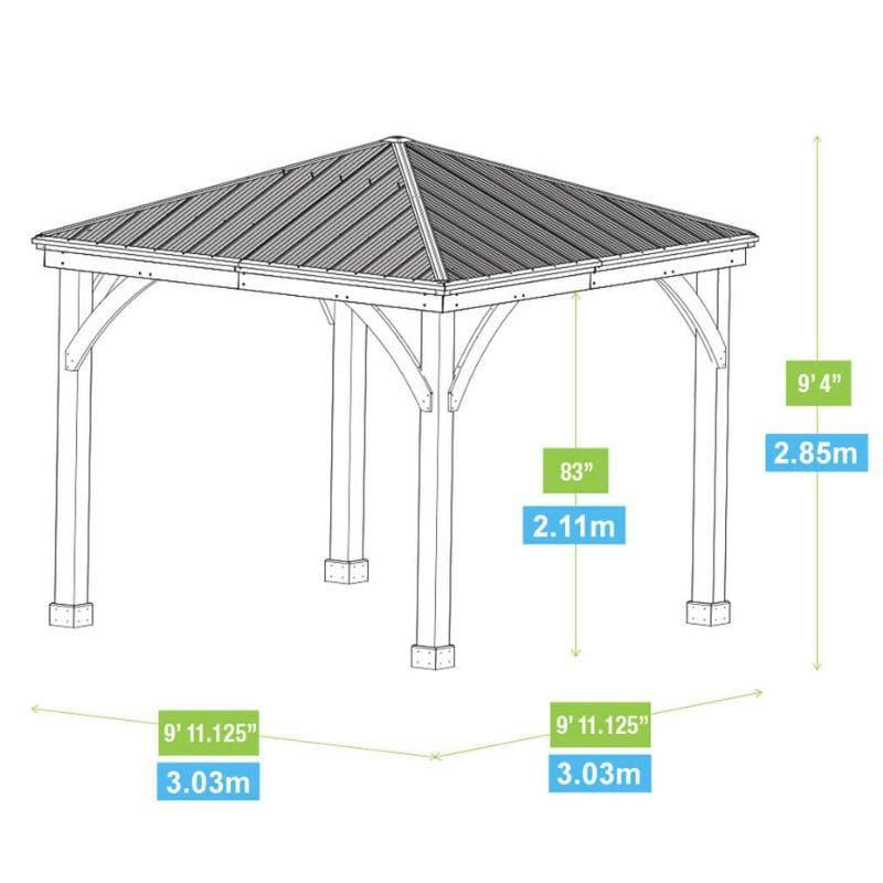Meridian 10x10 Gazebo | Premium Outdoor Pavilion for Backyard & Patio