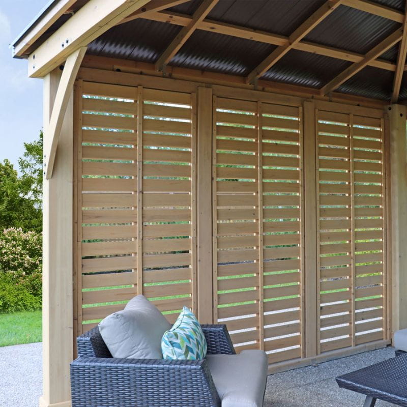 Meridian 10x10 Gazebo with Privacy Wall | Premium Outdoor Pavilion for Backyard & Patio