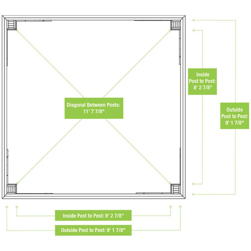 Meridian 10x10 Gazebo with Privacy Wall | Premium Outdoor Pavilion for Backyard & Patio