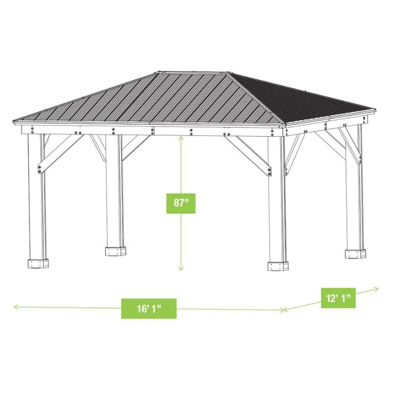 Meridian 12x16ft Gazebo | Premium Outdoor Pavilion for Backyard & Patio