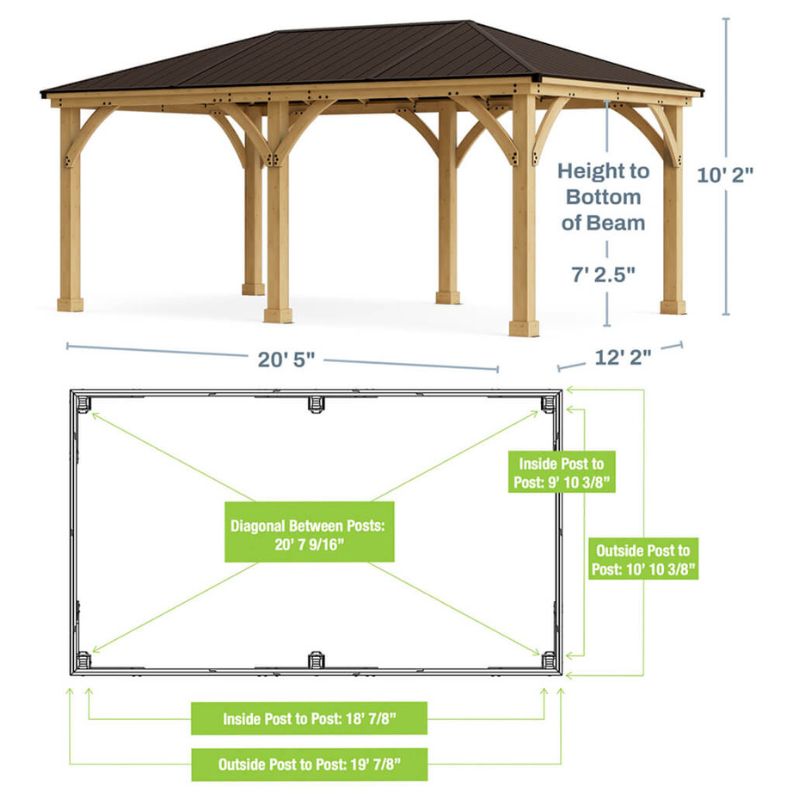 Meridian 12x20ft Gazebo | Premium Outdoor Pavilion for Backyard & Patio