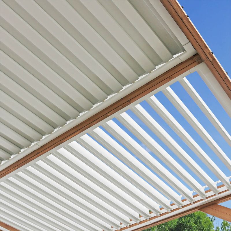 Meridian 13x11 Adjustable Louvered Roof Pergola-Modern Aluminium Outdoor Shade