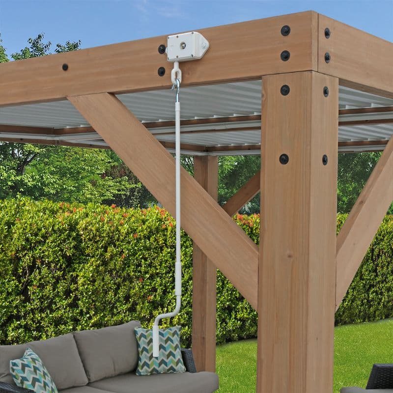Meridian 13x11 Adjustable Louvered Roof Pergola-Modern Aluminium Outdoor Shade
