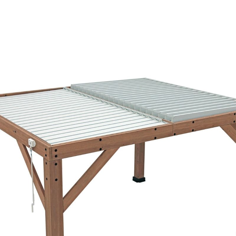 Meridian 13x11 Adjustable Louvered Roof Pergola-Modern Aluminium Outdoor Shade