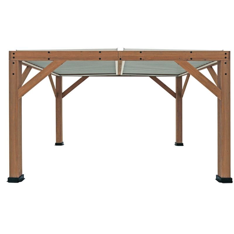 Meridian 13x11 Adjustable Louvered Roof Pergola-Modern Aluminium Outdoor Shade