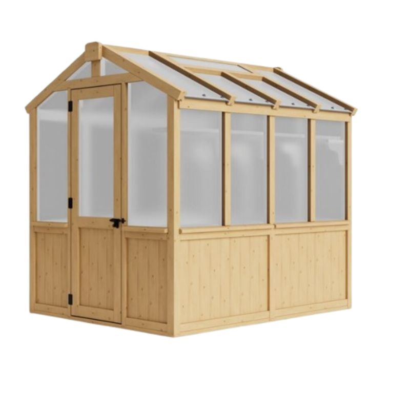 Meridian Greenhouse 6.7ft x 7.8ft | Premium Cedar Wood with Auto Roof Vent