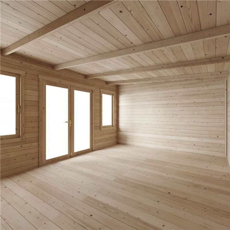 Store More Ashley Pent Log Cabin Garden Room - PT-5.0m x 4.0m