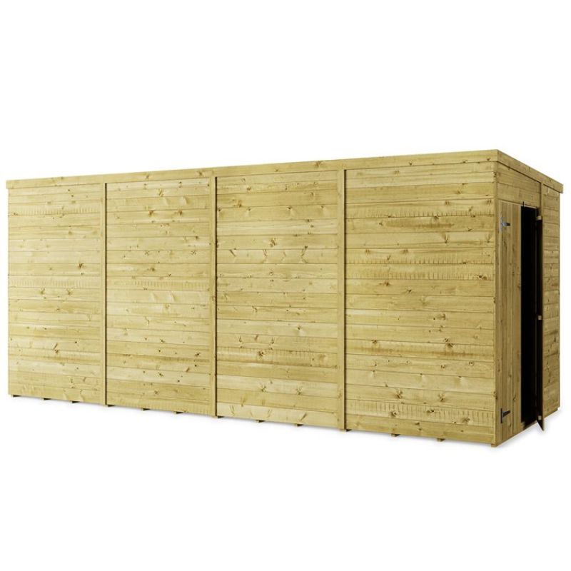 Store More Tongue and Groove Garden Shed - Pent Roof 16x6 Windowless