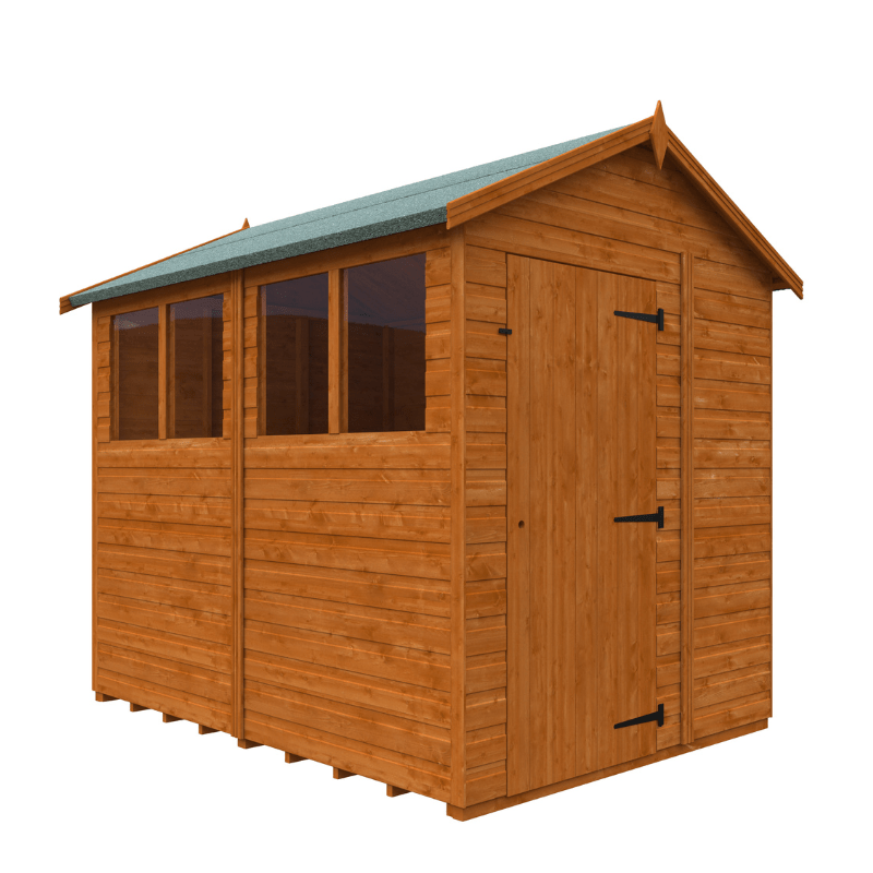 Woodlands Flex Shiplap Apex Shed – Customisable Timber Garden Building with Toughened Glass