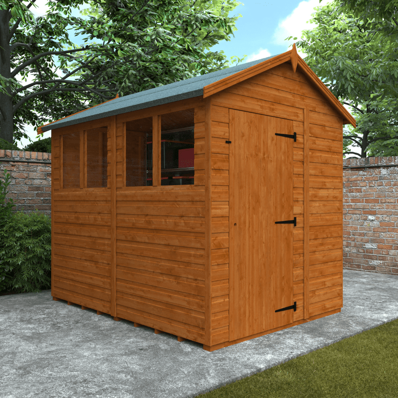 Woodlands Flex Shiplap Apex Shed – Customisable Timber Garden Building with Toughened Glass