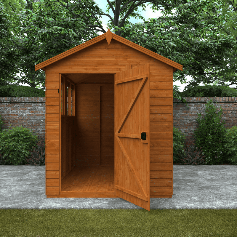 Woodlands Flex Shiplap Apex Shed – Customisable Timber Garden Building with Toughened Glass