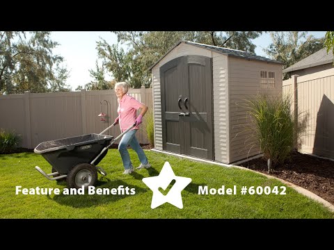 Lifetime 7 x 7 Plastic Garden Shed with 2 Windows