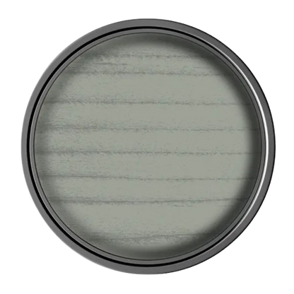 Round gray filter with metallic rim on a white background