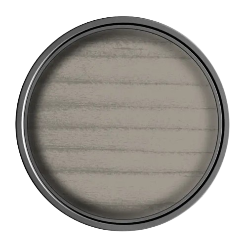 Round window with blinds in a metallic frame on a white background