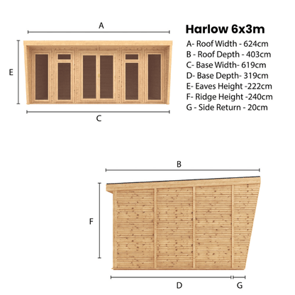 Mercia Harlow Premium Insulated Garden Room 6x3m – Luxury All-Season Double Glazed Garden Office, Gym &amp; Studio | Fully Fitted, UK-Made