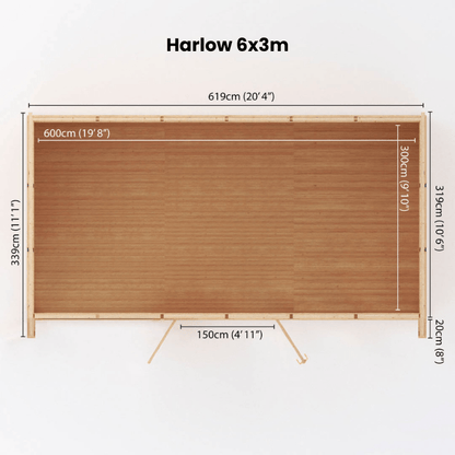 Mercia Harlow Premium Insulated Garden Room 6x3m – Luxury All-Season Double Glazed Garden Office, Gym &amp; Studio | Fully Fitted, UK-Made