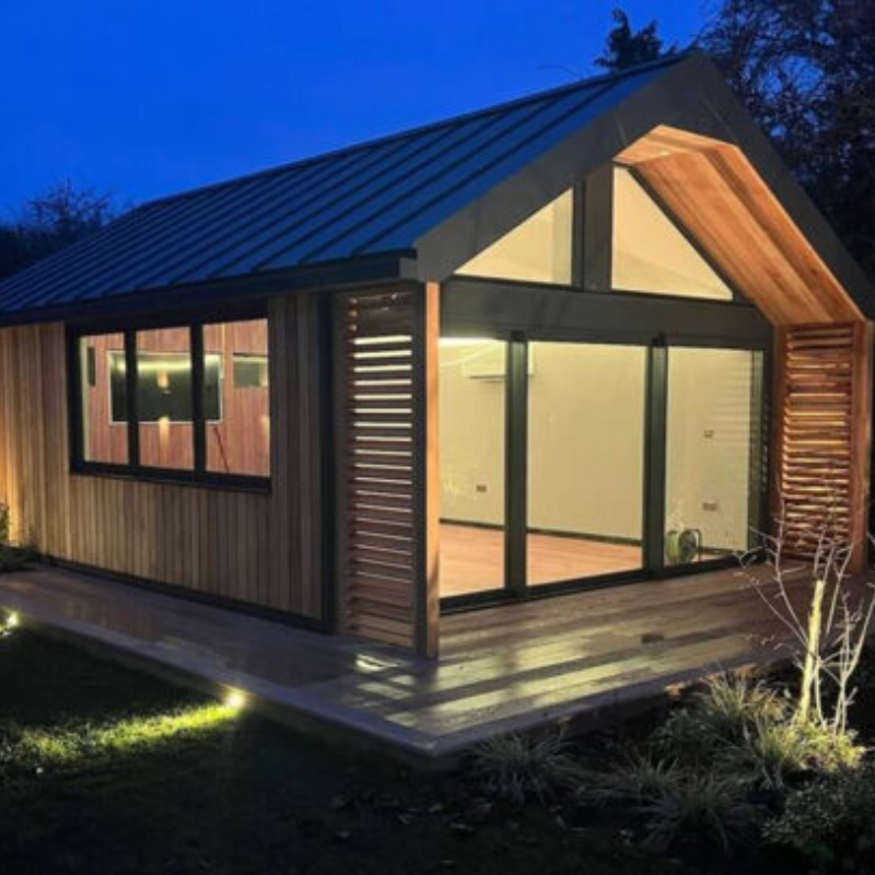 Elegance Garden Room- Insulated SIP Flat Pack & Exterior Kit- Premium Modular Outdoor Building