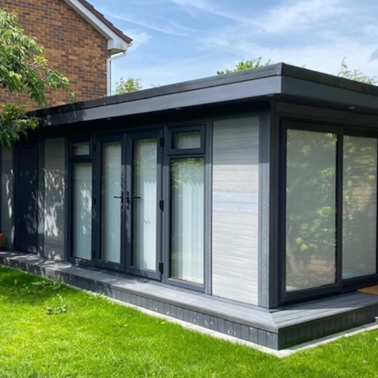 Garden Buildings Oakland Modular Composite Garden Room 16ft x 14ft Grey (Demo Purpose only) - Vendra Outdoors