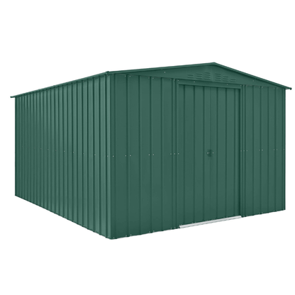 Globel Apex Metal Shed 10x12ft– Galvanised Steel Garden Storage with Double Doors